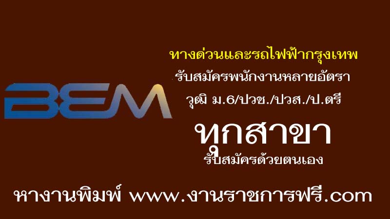 ทางด่วนและรถไฟฟ้ากรุงเทพ ทุกสาขาวิชา