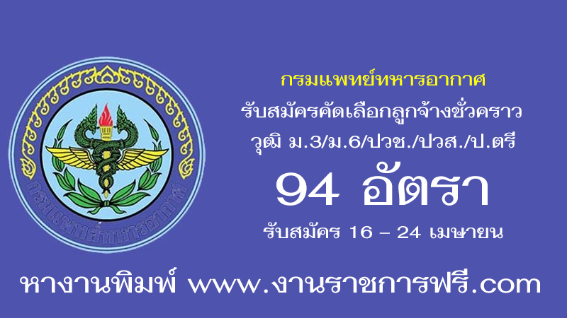 กรมแพทย์ทหารอากาศ 94 อัตรา
