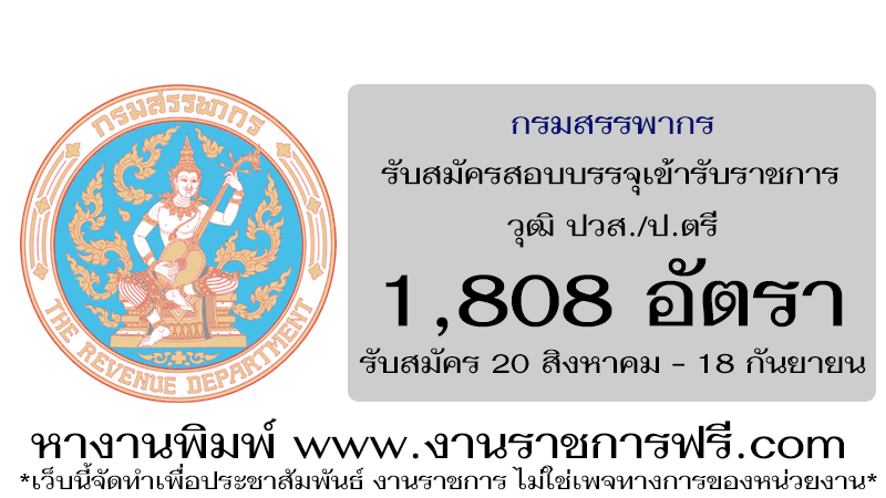 กรมสรรพากร 1808 อัตรา